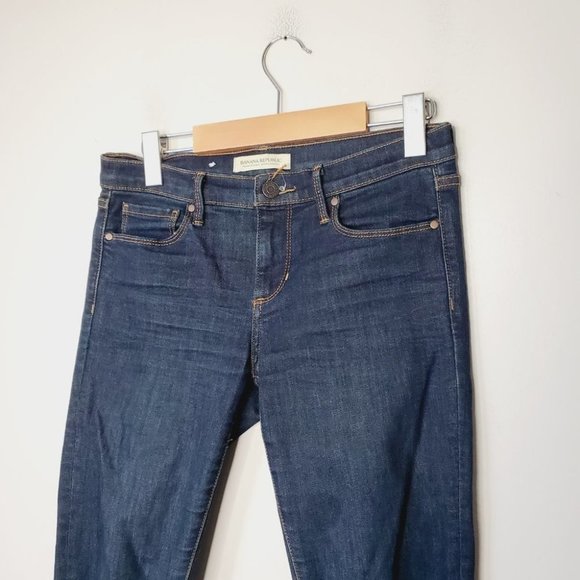 Banana Republic Jeans Premium Denim Skinny Mid Rise  Dark Wash 26 - Picture 4 of 13
